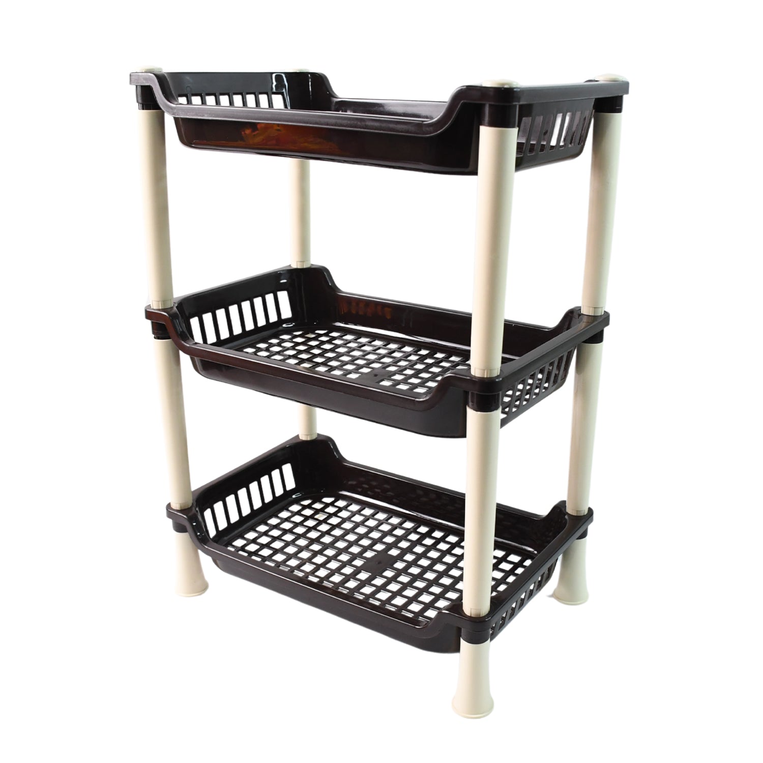 Apex Small Multiuse Plastic Storage Rack Organizer 3-tier Apex Small Multiuse Plastic Storage Rack Organizer 3-tier
